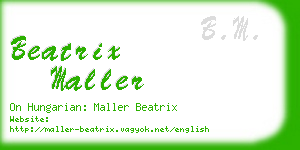 beatrix maller business card